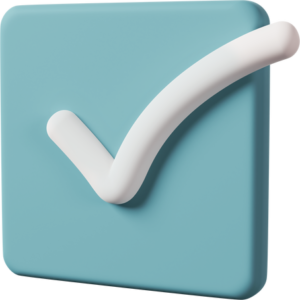 img_3d casual life check mark in box side view blue