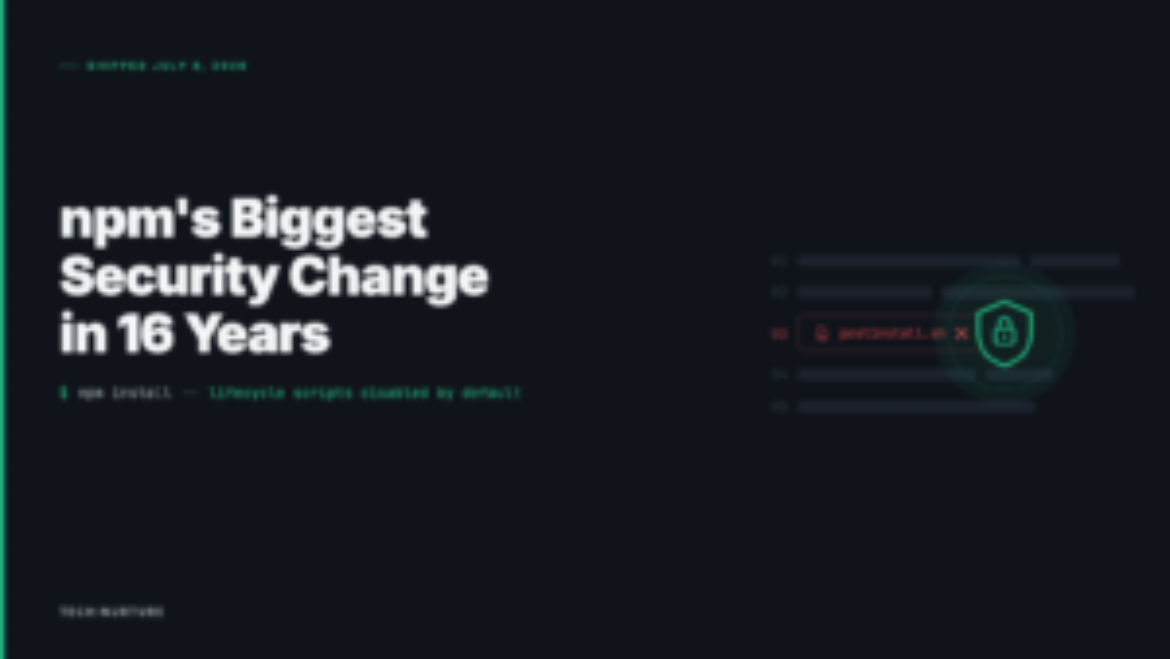 npm v12 security update